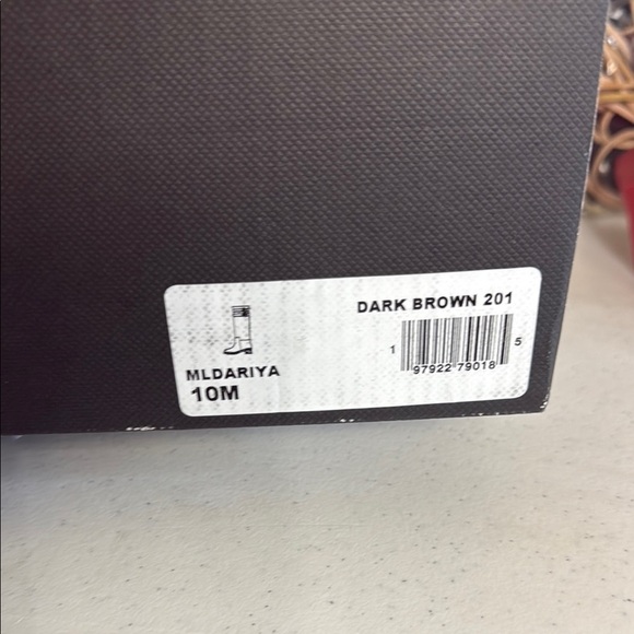 Marc Fisher Dariya Knee High Riding Boot Dark Brown Sz 10 - Picture 14 of 15